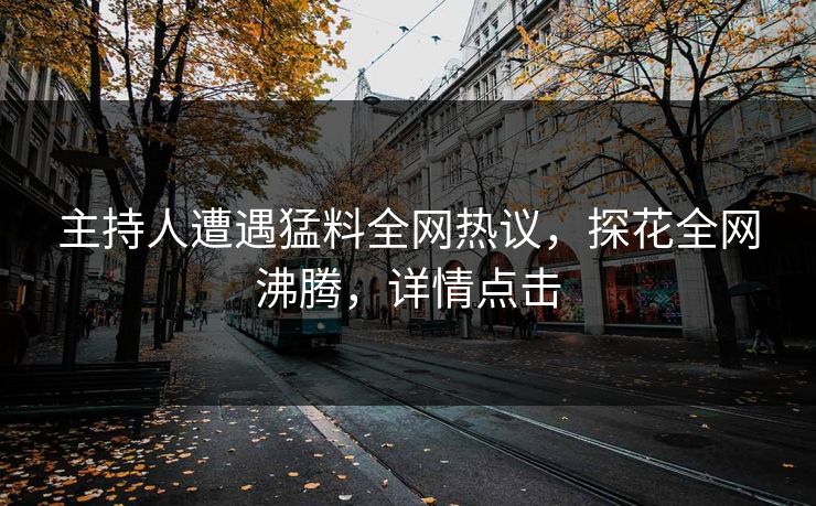 主持人遭遇猛料全网热议，探花全网沸腾，详情点击