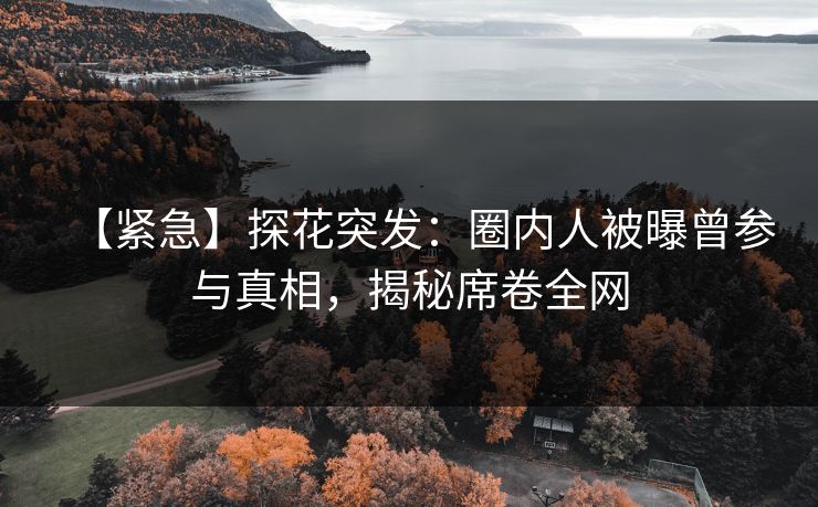 【紧急】探花突发：圈内人被曝曾参与真相，揭秘席卷全网